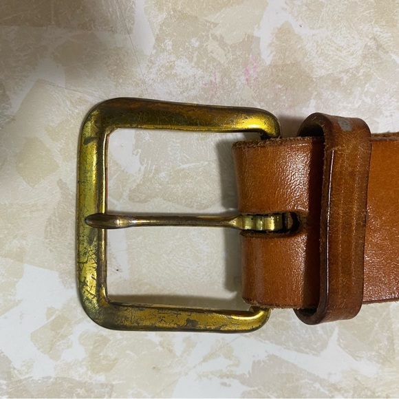 Leather Belt Brown Mexican Sz 36 - Picture 7 of 9